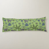 Tropical animals seamless pattern green and grey lichaamskussen (Achterkant)
