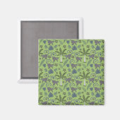 Tropical animals seamless pattern green and grey magneet (Voorkant / Achterkant)
