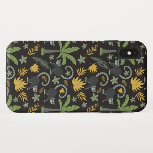 Tropical animals seamless pattern monkey palm tree Case-Mate iPhone case (Achterkant (horizontaal))