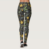 Tropical animals seamless pattern monkey palm tree leggings (Achterkant)