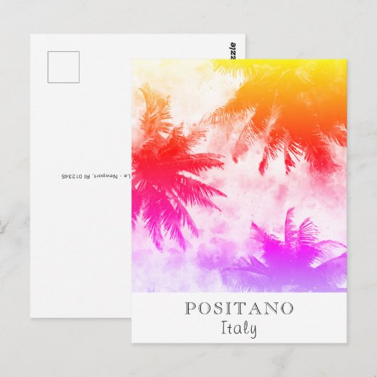 ** Tropical AP25 Travel Personalize - Palm Leaf Briefkaart (Voorkant / Achterkant)