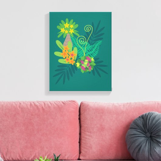 Tropical Art Canvas (Insitu (Woonkamer))