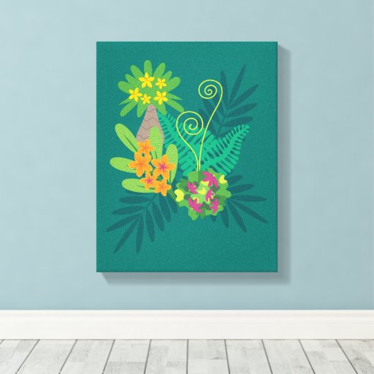 Tropical Art Canvas Afdruk (Insitu (Houten vloer))