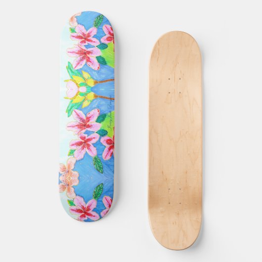 Tropical Azalea Skateboard Ariella & Lily Design (Voorkant)