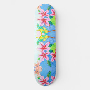 Tropical Azalea Skateboard Ariella & Lily Design