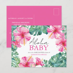Tropical Baby Shower Invitations Aloha Briefkaart