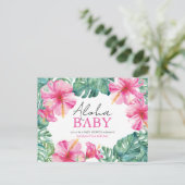Tropical Baby Shower Invitations Aloha Briefkaart (Staand voorkant)