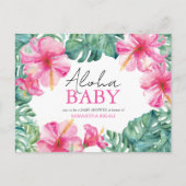 Tropical Baby Shower Invitations Aloha Briefkaart (Voorkant)