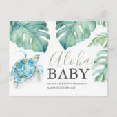 Tropical Baby Shower Invitations Aloha Briefkaart (Voorkant)
