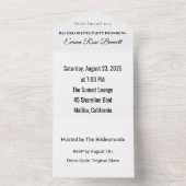 Tropical Bachelorette All In One Invitation Uitnodiging (Binnen)