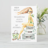 Tropical Bachelorette Beach Party Weekend Kaart (Staand voorkant)