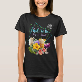 Tropical Bachelorette Drink QR-code T-shirt