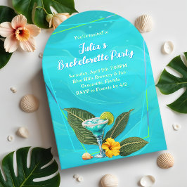 Tropical Bachelorette Party Blue Waves Kaart