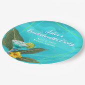 Tropical Bachelorette Party Blue Waves Papieren Bordje (Gekanteld)