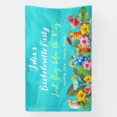 Tropical Bachelorette Party Blue Waves Spandoek (Verticaal)