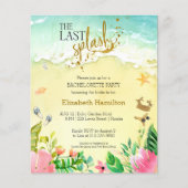 Tropical Bachelorette Party Budget Uitnodiging (Voorkant)