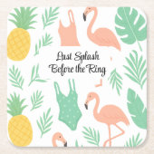 Tropical Bachelorette Party Papier Onderzetter (Voorkant)