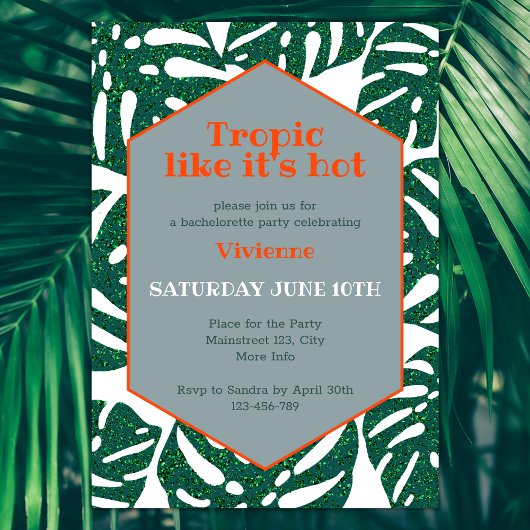 Tropical Bachelorette Party Tropic Like It's Hot Kaart