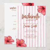 Tropical Bachelorette Party Weekend Uitnodiging (Voorkant / Achterkant)