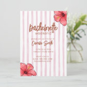 Tropical Bachelorette Party Weekend Uitnodiging (Staand voorkant)