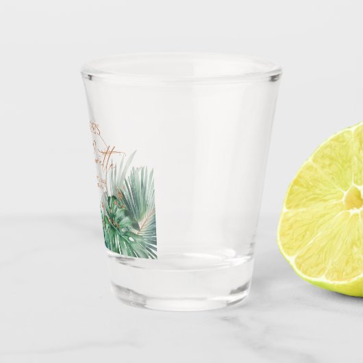 Tropical Bachelorette Weekend Party Favor Shot Glas (Rechts)