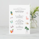 Tropical Bachelorette Weekend Route Kaart (Staand voorkant)