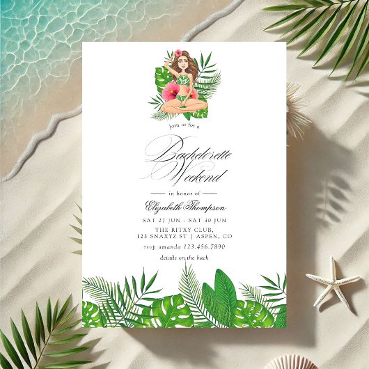 Tropical Bachelorette Weekendschema & QR-code Kaart