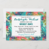 Tropical Bachelorette Weekendschema Uitnodiging (Voorkant)