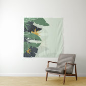 Tropical background with jungle plants. Palm leave Wandkleed (In Situ (horizontaal))