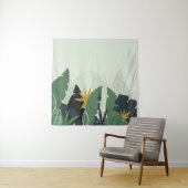 Tropical background with jungle plants. Palm leave Wandkleed (In situ)