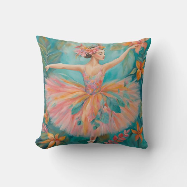 Tropical Ballerina VI Pillow Kussen (Voorkant)