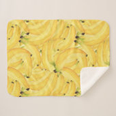 Tropical Banana Bunch Watercolor Seamless Pattern Sherpa Deken (Voorkant (horizontaal))