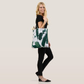 Tropical Banana Leaf Pattern Tote Bag: Dark Green Tote Bag (Op model)