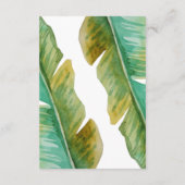 Tropical Banana Leaf Wedding Details Kaart (Achterkant)