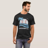 Tropical Baseball Palm Tree Summer Vacation T-shirt (Voorkant volledig)