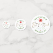 Tropical Bat Mitzvah 3 Foto Groen Goud Bloemen Confetti (Achterkanten)