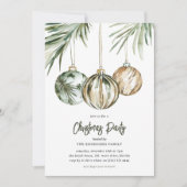 Tropical Baubles kerstfeest Kaart (Voorkant)