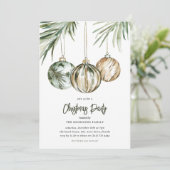 Tropical Baubles kerstfeest Kaart (Staand voorkant)