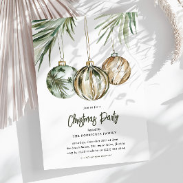 Tropical Baubles kerstfeest Kaart