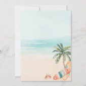 Tropical Beach 1e Verjaardag Tijd Capsule Note Kaa Kaart (Achterkant)