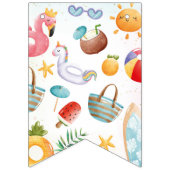 Tropical Beach 1e verjaardagsfeestje Vlaggetjes (Eerste vlag)