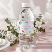 Tropical Beach 1e verjaardagsfeestje Waterfles Etiket