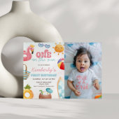 Tropical Beach 1st verjaardagsfeestfoto Kaart