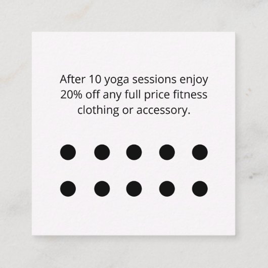 Tropical Beach Abstracte Yoga Zakelijke Klant Klantenkaartje (Achterkant)