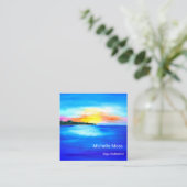 Tropical Beach Abstracte Yoga Zakelijke Klant Klantenkaartje (Staand voorkant)