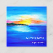 Tropical Beach Abstracte Yoga Zakelijke Klant Klantenkaartje (Voorkant)