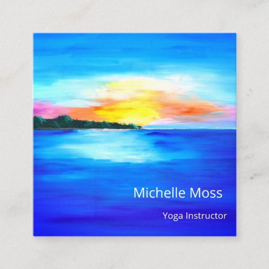Tropical Beach Abstracte Yoga Zakelijke Klant Klantenkaartje (Voorkant)