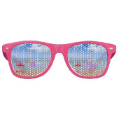 Tropical Beach afbeelding Adult-Party-Shades Retro Zonnebril (Voorkant)