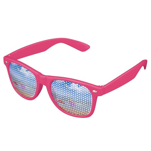 Tropical Beach afbeelding Adult-Party-Shades Retro Zonnebril (Gekanteld)