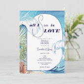 Tropical Beach Alles wat ik Zee is liefde Vrijgeze Kaart (Staand voorkant)